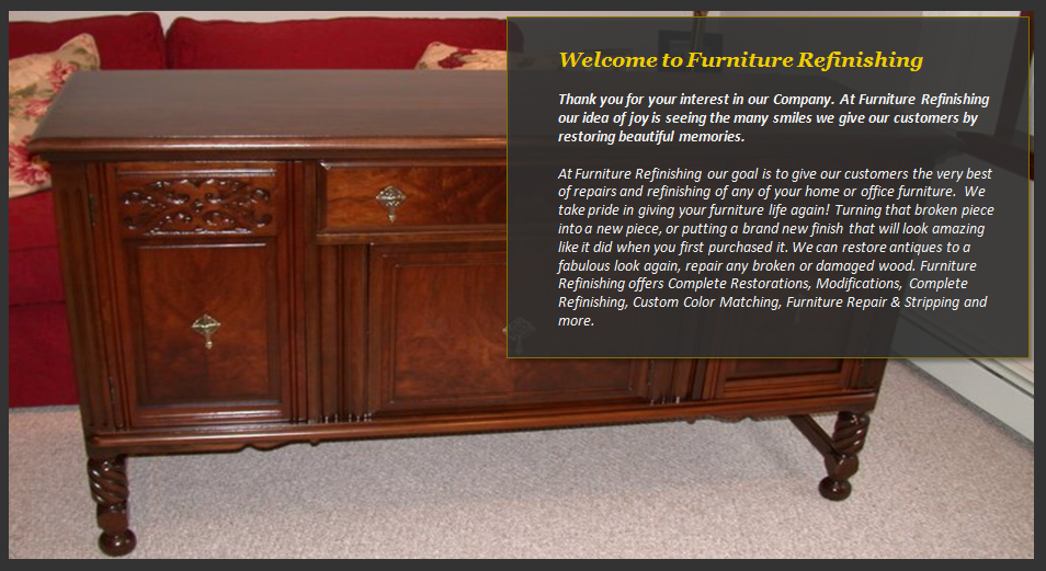 Furniture Refinishing Repair Restoration Stripping Winchester Ma